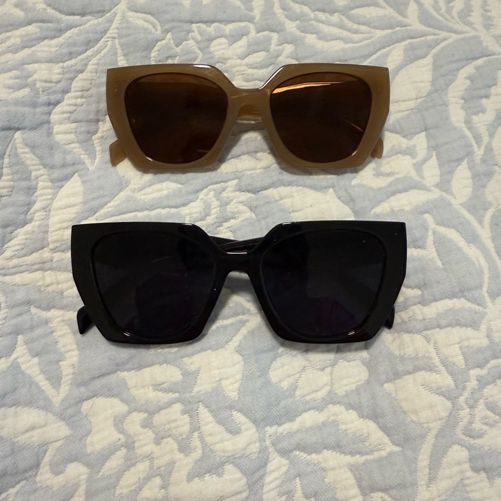 Stylish Black and Brown Sunglasses Set